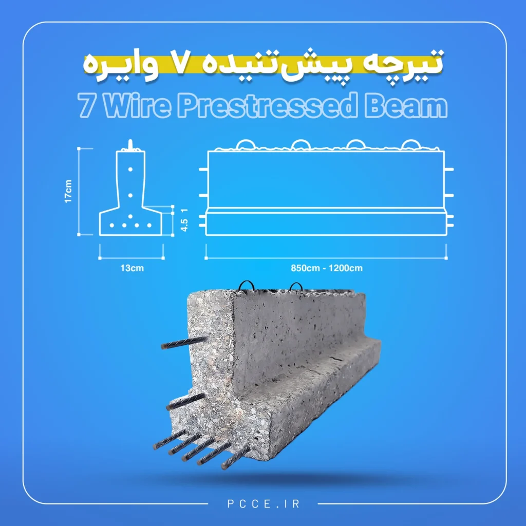 تیرچه پیش تنیده 7 وایره